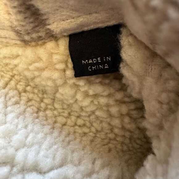 AllSaints Vedder Tan Brown Plaid Jacket  Size Medium Regular Fit Casual Coat - Picture 6 of 9